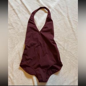 American apparel burgundy low back bodysuit size medium